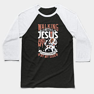 Jesus and dog - Bourbonnais Pointer Baseball T-Shirt